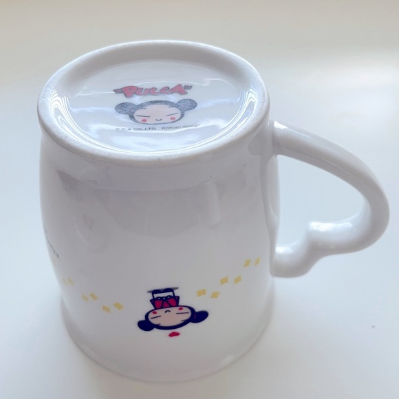 PUCCA Coffee Tea Ceramic Mug Cup with Lid and heart shape handle - NWOT - Picture 3 of 11